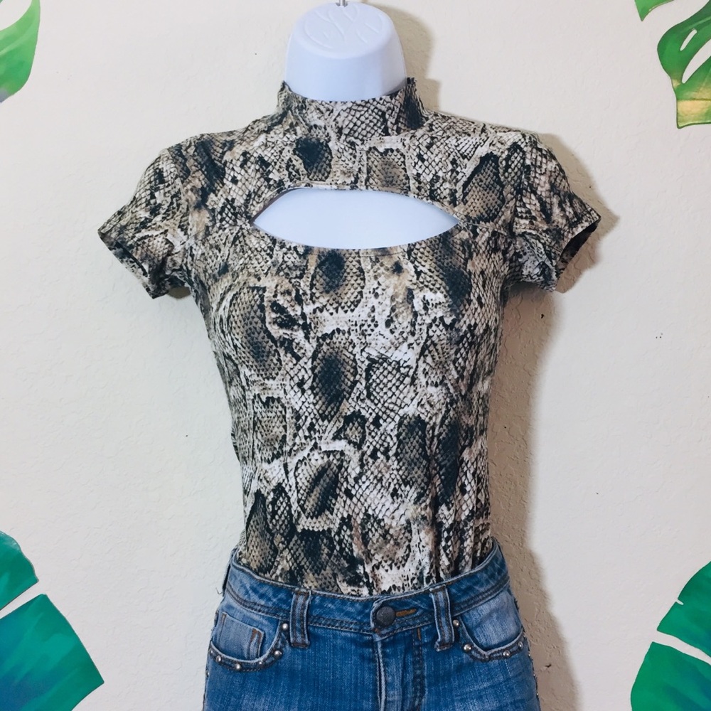 Polly & Esther Snakeskin bodysuit